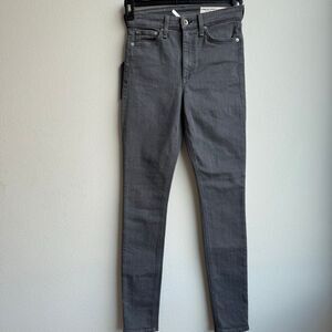NWT rag & bone /JEAN Nina in Grey High Rise Ankle Cigarette Stretch Jeans 25